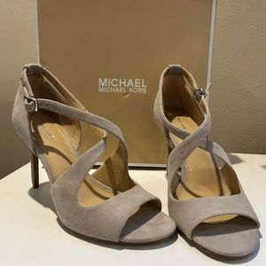 Michael Kors Nude Suede Heels